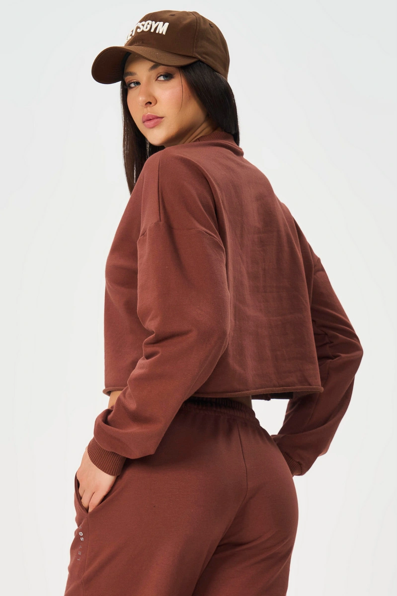 Lets Gym - Urban Layers Dark Brown Blouse - 2917DBR