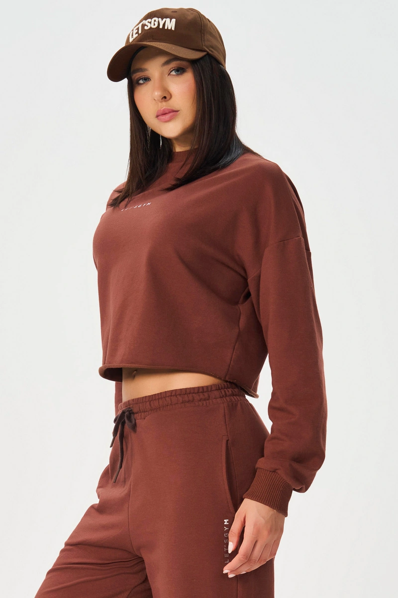 Lets Gym - Urban Layers Dark Brown Blouse - 2917DBR