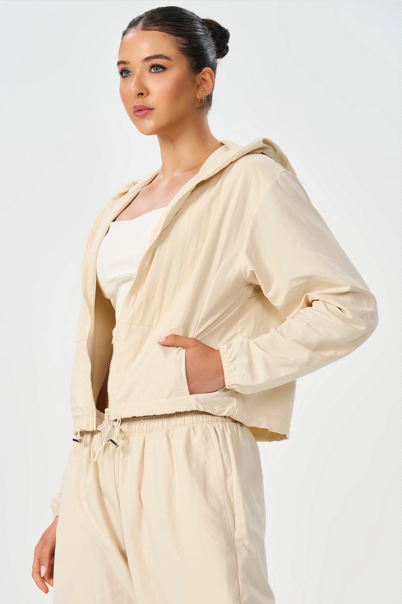 Lets Gym - Off-White Athleisure Jacket - 2923OFW