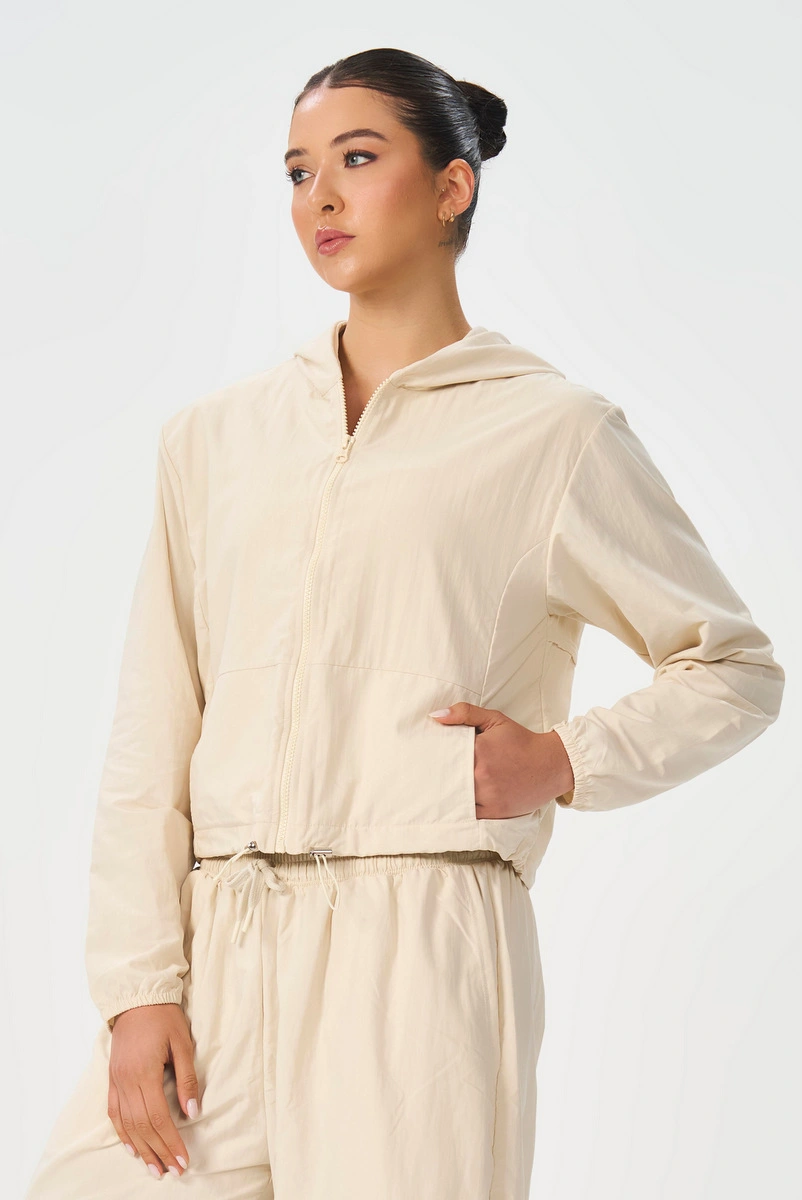 Lets Gym - Off-White Athleisure Jacket - 2923OFW