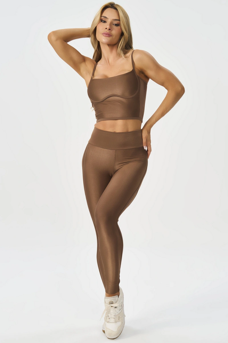Lets Gym - Cropped Harmony Mocha Mousse - 2956MM