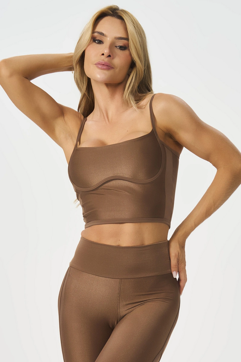 Lets Gym - Cropped Harmony Mocha Mousse - 2956MM
