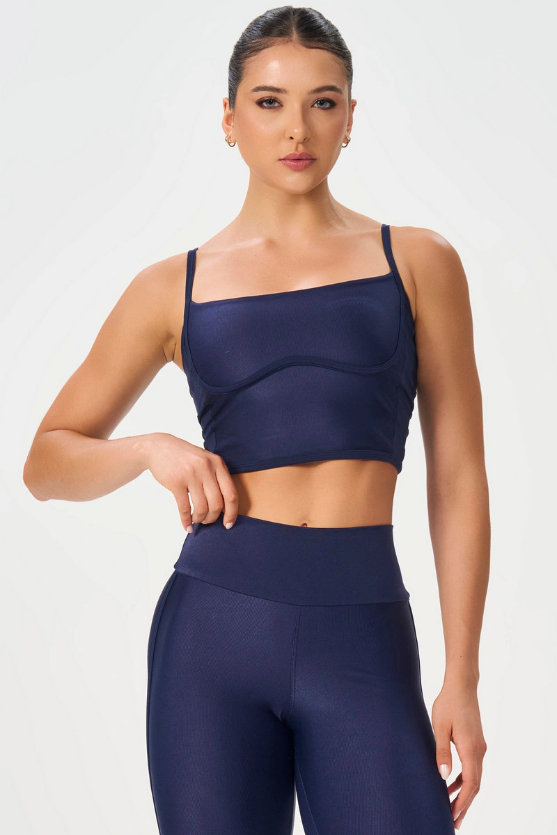 Lets Gym - Cropped Harmony Navy Blue - 2956NB