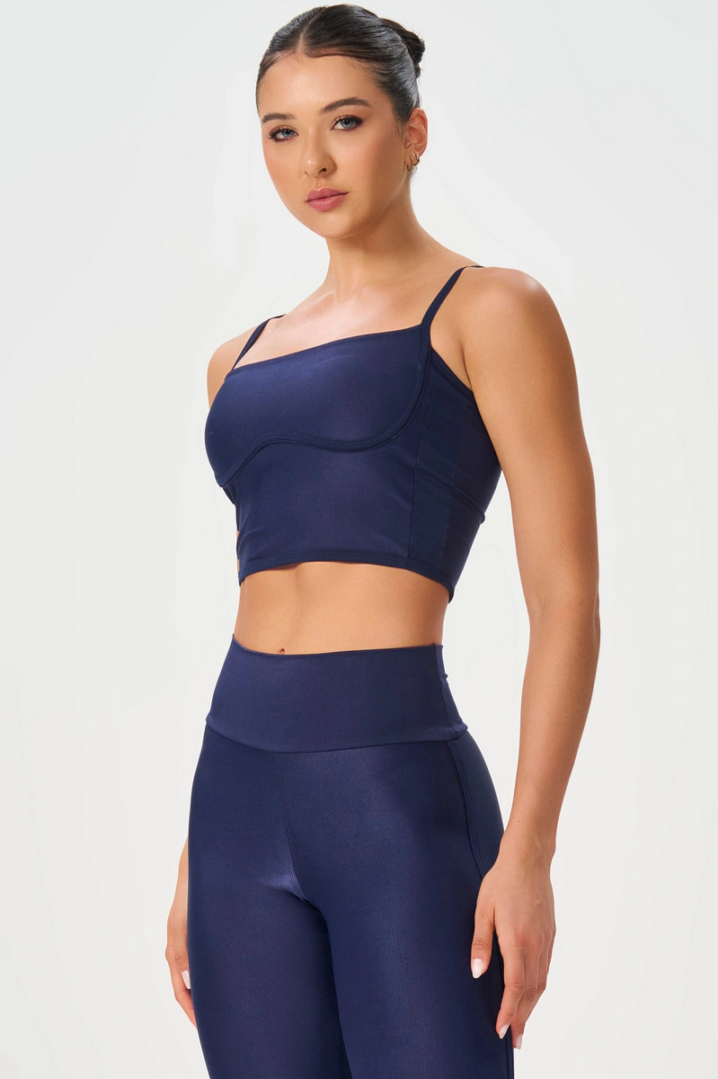 Lets Gym - Cropped Harmony Navy Blue - 2956NB