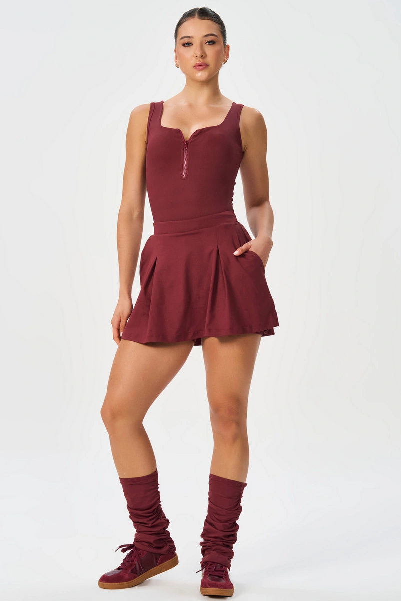 Lets Gym - Short Saia Sea Energy Burgundy - 3098BG