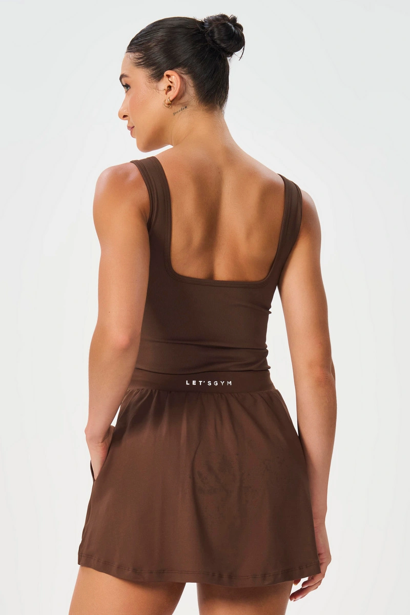 Lets Gym - Short Skirt Sea Energy Coffee - 3098CF