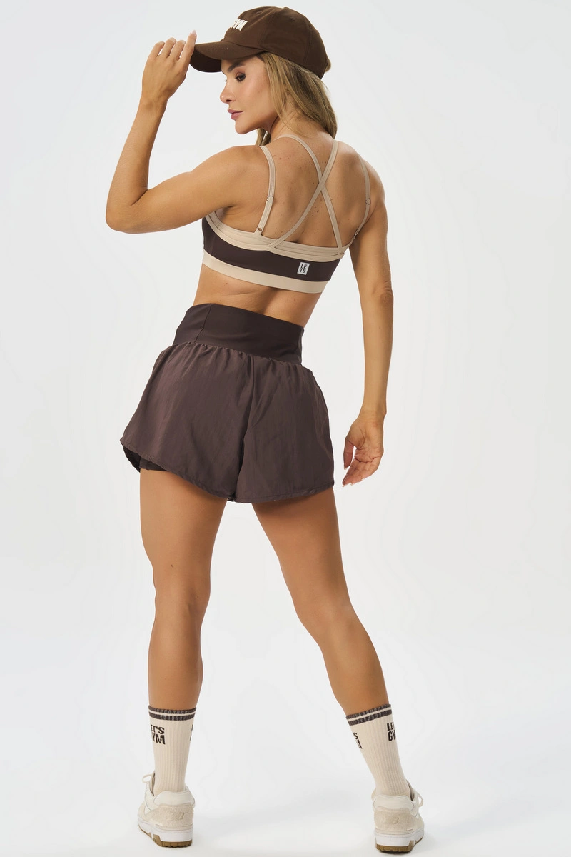 Lets Gym - Short Soft Power Coffee - 3128CF