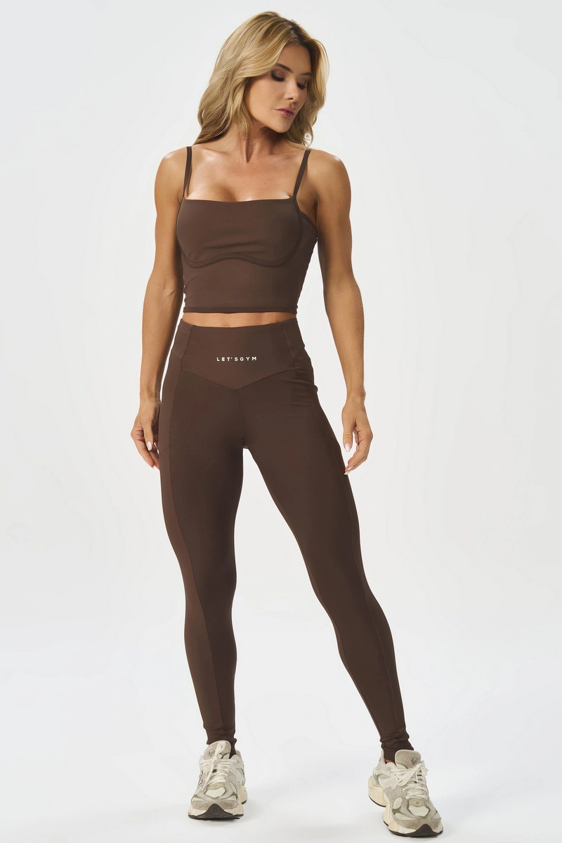 Lets Gym - Legging Bold Rib Coffee - 3138CF