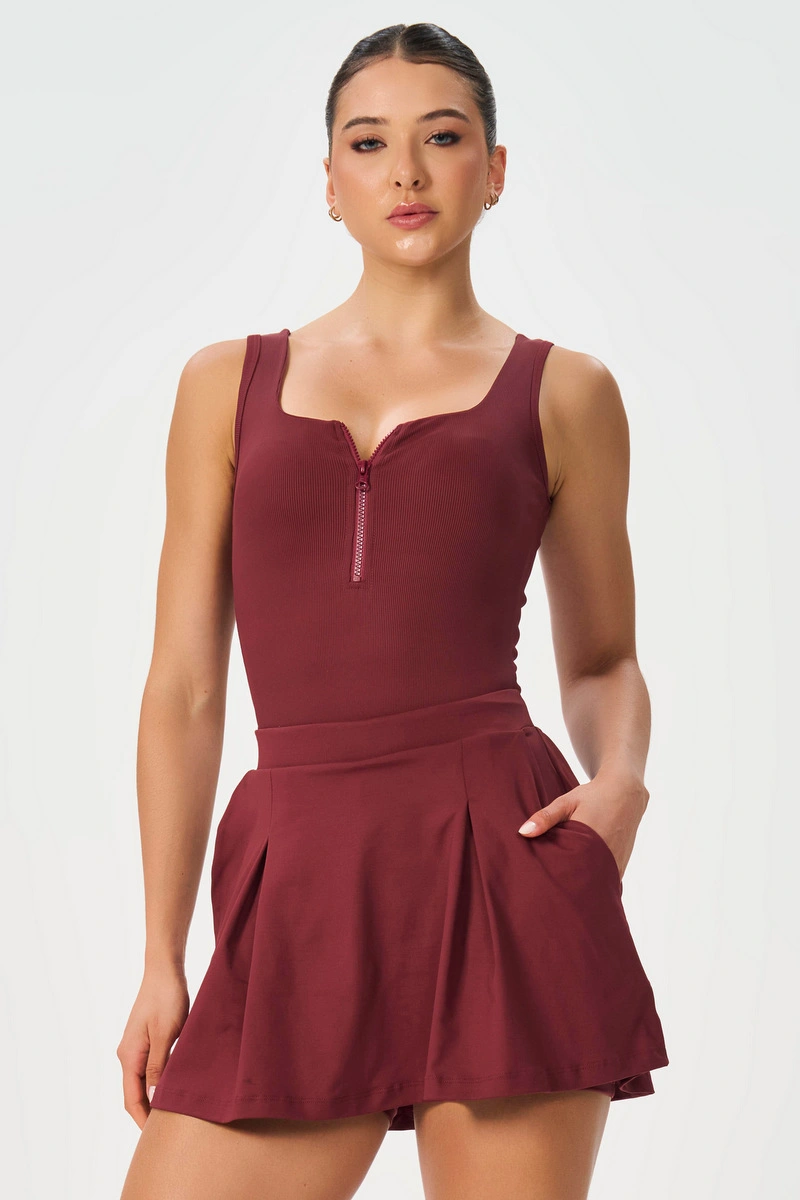 Lets Gym - Body Bold Rib Burgundy - 3140BG