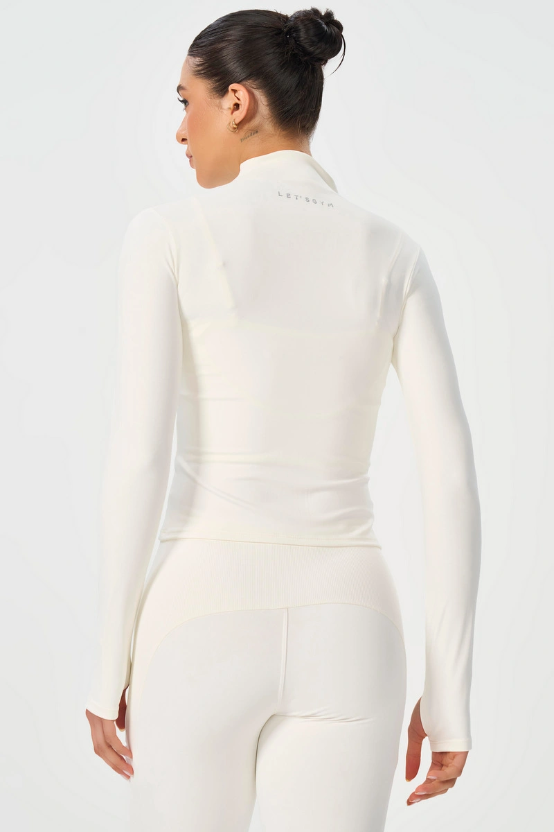 Lets Gym - Jaqueta Bold Rib Chantilly - 3141CTL