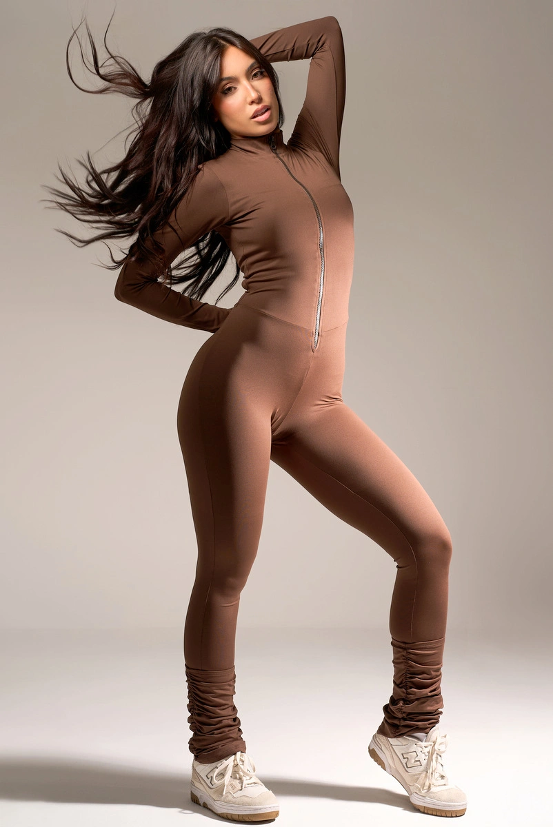 Lets Gym - Macacão Bold Coffee - 3142CF