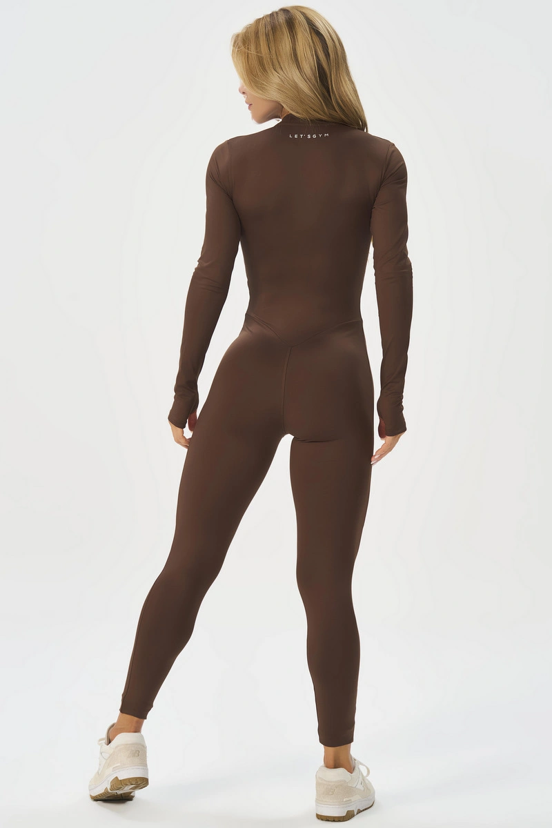 Lets Gym - Macacão Bold Coffee - 3142CF