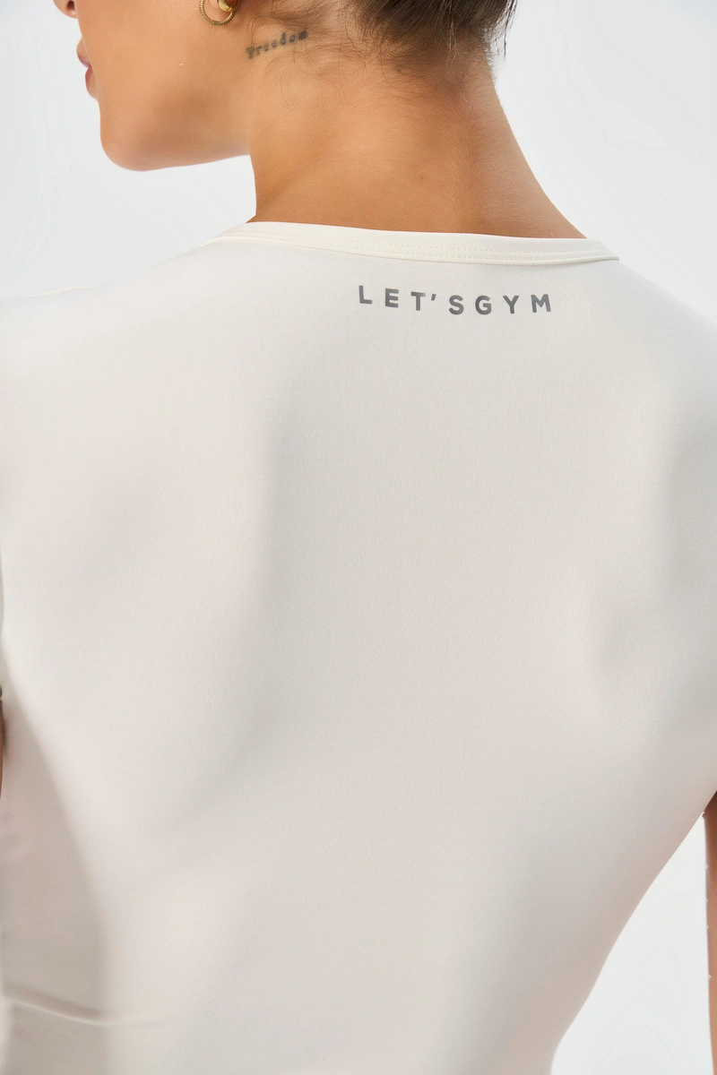 Lets Gym - Short-sleeved shirt, bold Chantilly design. - 3143CTL