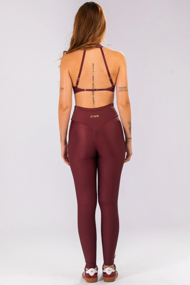 Lets Gym - Top Bright Form Burgundy - 3207BG
