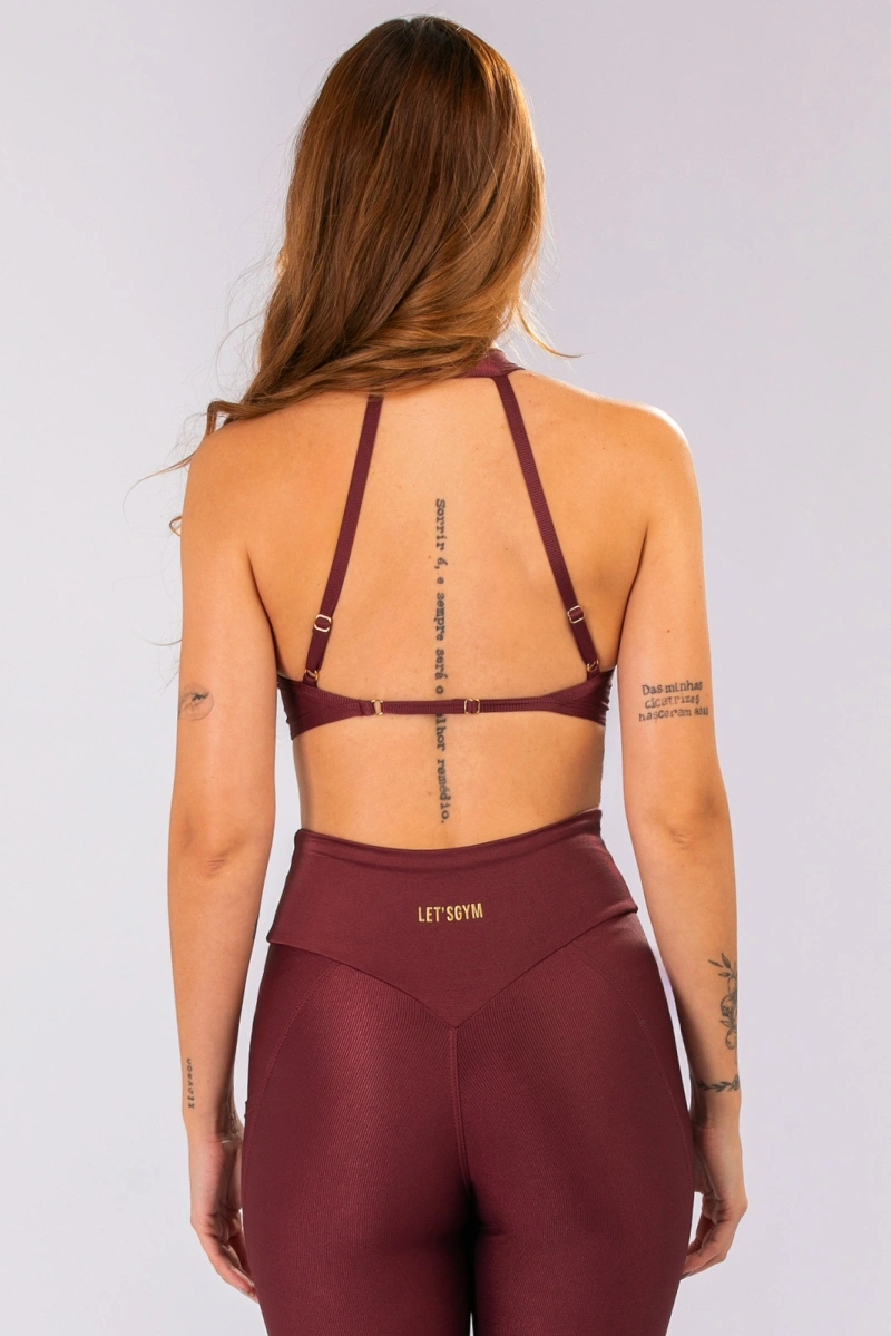 Lets Gym - Top Bright Form Burgundy - 3207BG