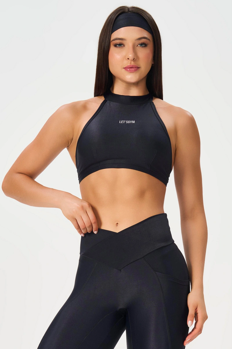Lets Gym - Top Bright Form Preto - 3207PT