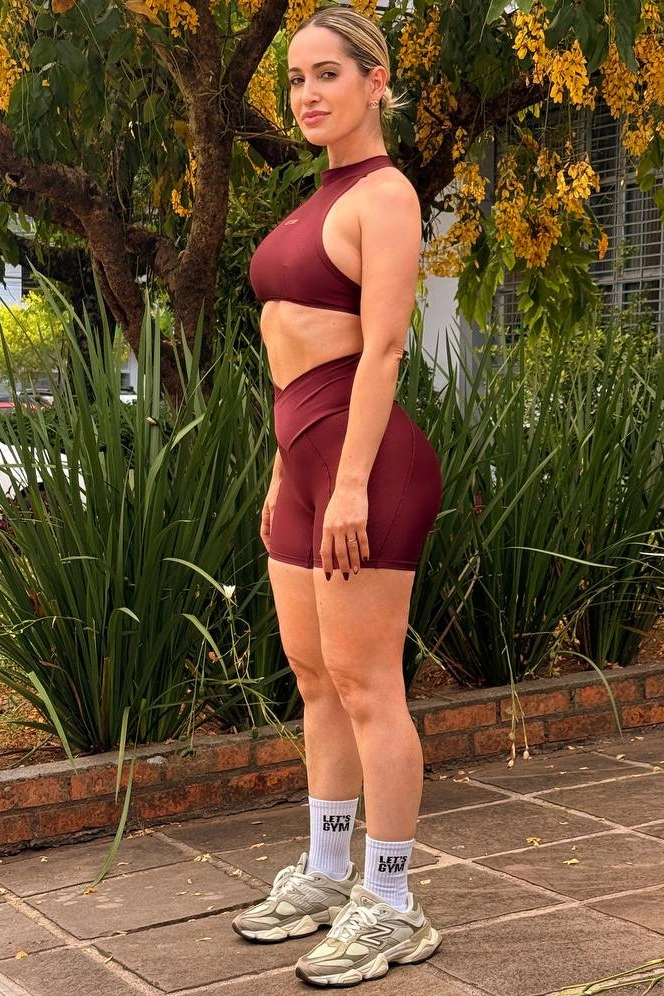 Lets Gym - Short Bright Form Burgundy - 3209BG