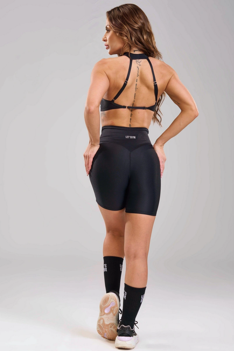 Lets Gym - Short Bright Form Black - 3209PT