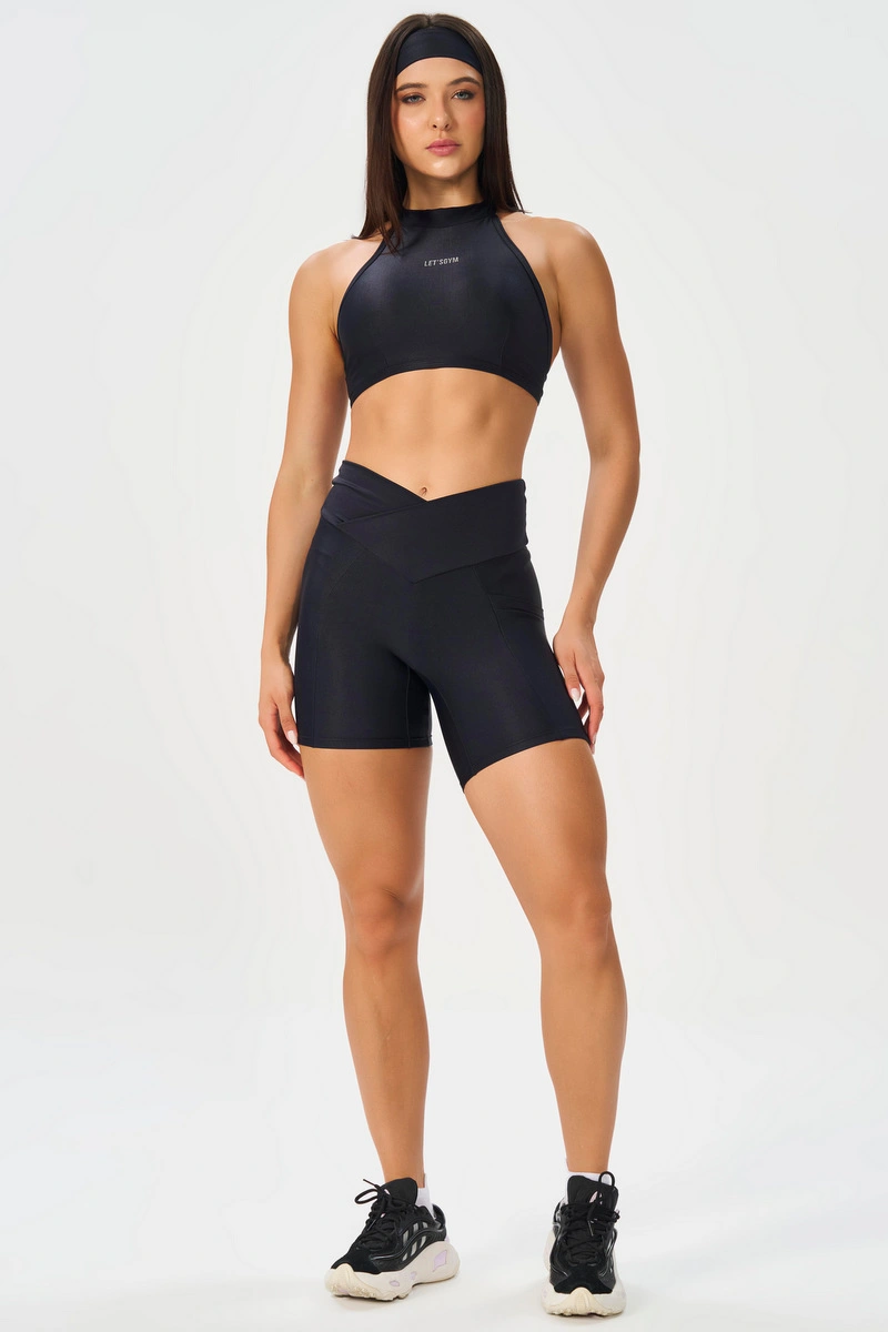 Lets Gym - Short Bright Form Black - 3209PT