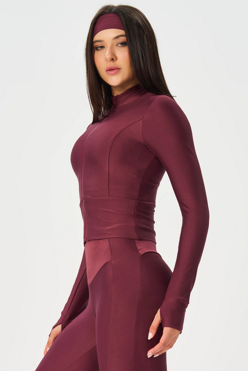 Lets Gym - Bright Form Burgundy Jacket - 3210BG