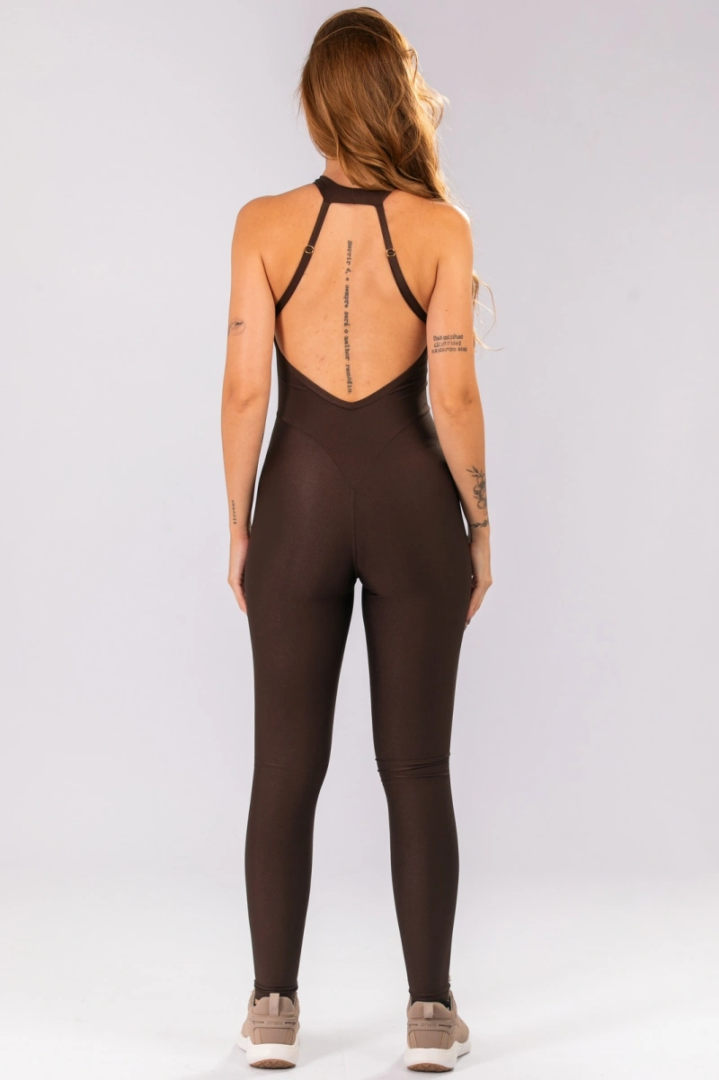 Lets Gym - Jumpsuit Bright Form Coffee - 3211CF