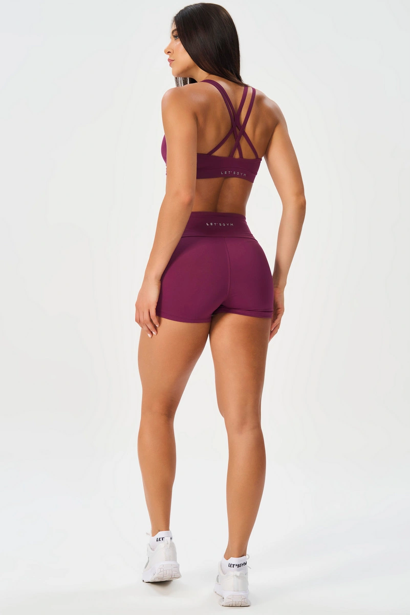 Lets Gym - Top Matte Form Twist Dark Berry - 3229DB