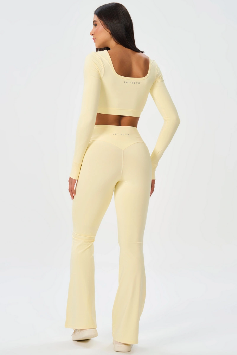 Lets Gym - Cropped Matte Form Amarelo Manteiga - 3233AMT