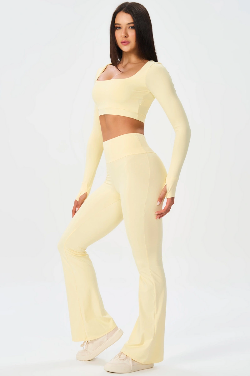 Lets Gym - Cropped Matte Form Amarelo Manteiga - 3233AMT
