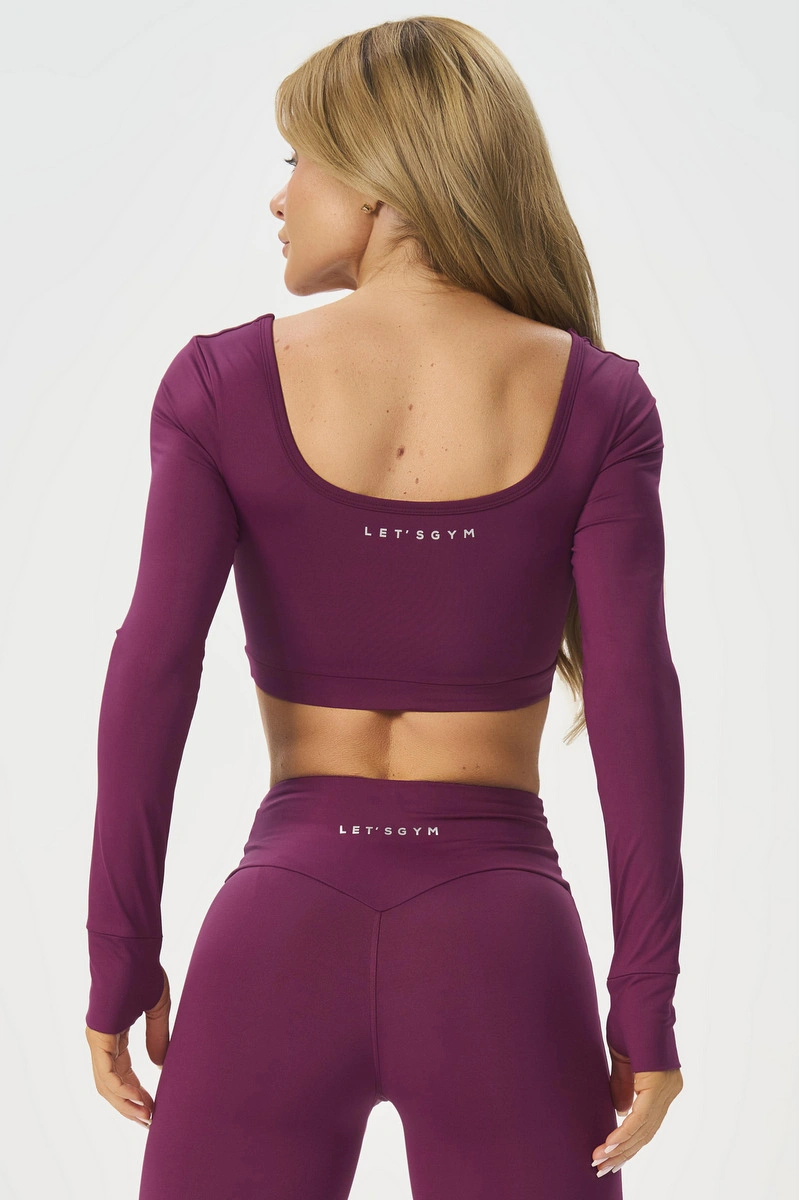 Lets Gym - Cropped Matte Form Dark Berry - 3233DB