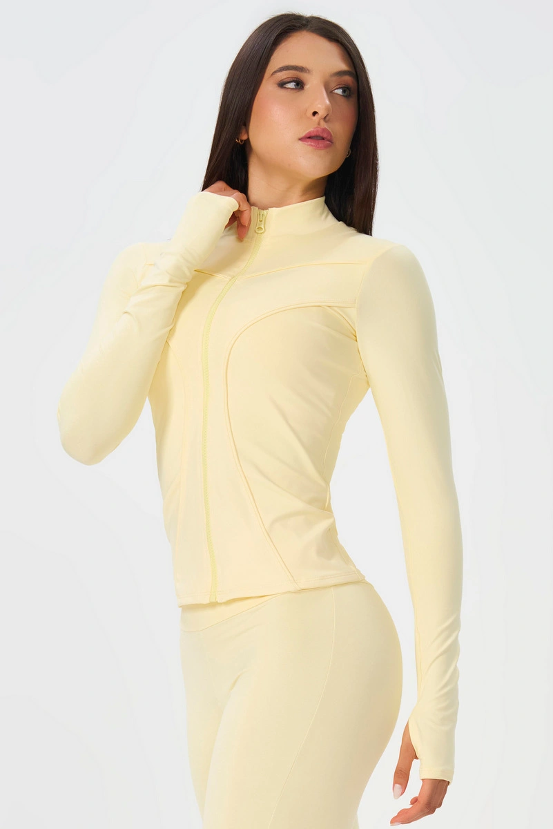 Lets Gym - Butter Yellow Matte Jacket - 3238AMT