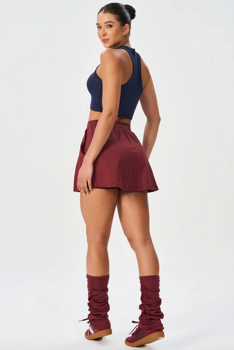 Lets Gym - Cropped Ribbed Basic Navy Blue - 3245NB