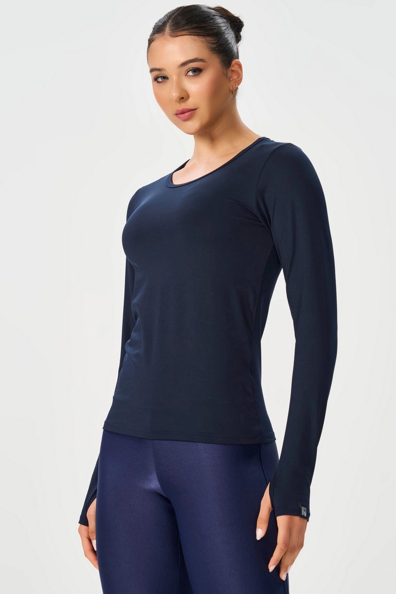 Lets Gym - Thermo Fit Shirt, Navy Blue - 3246NB