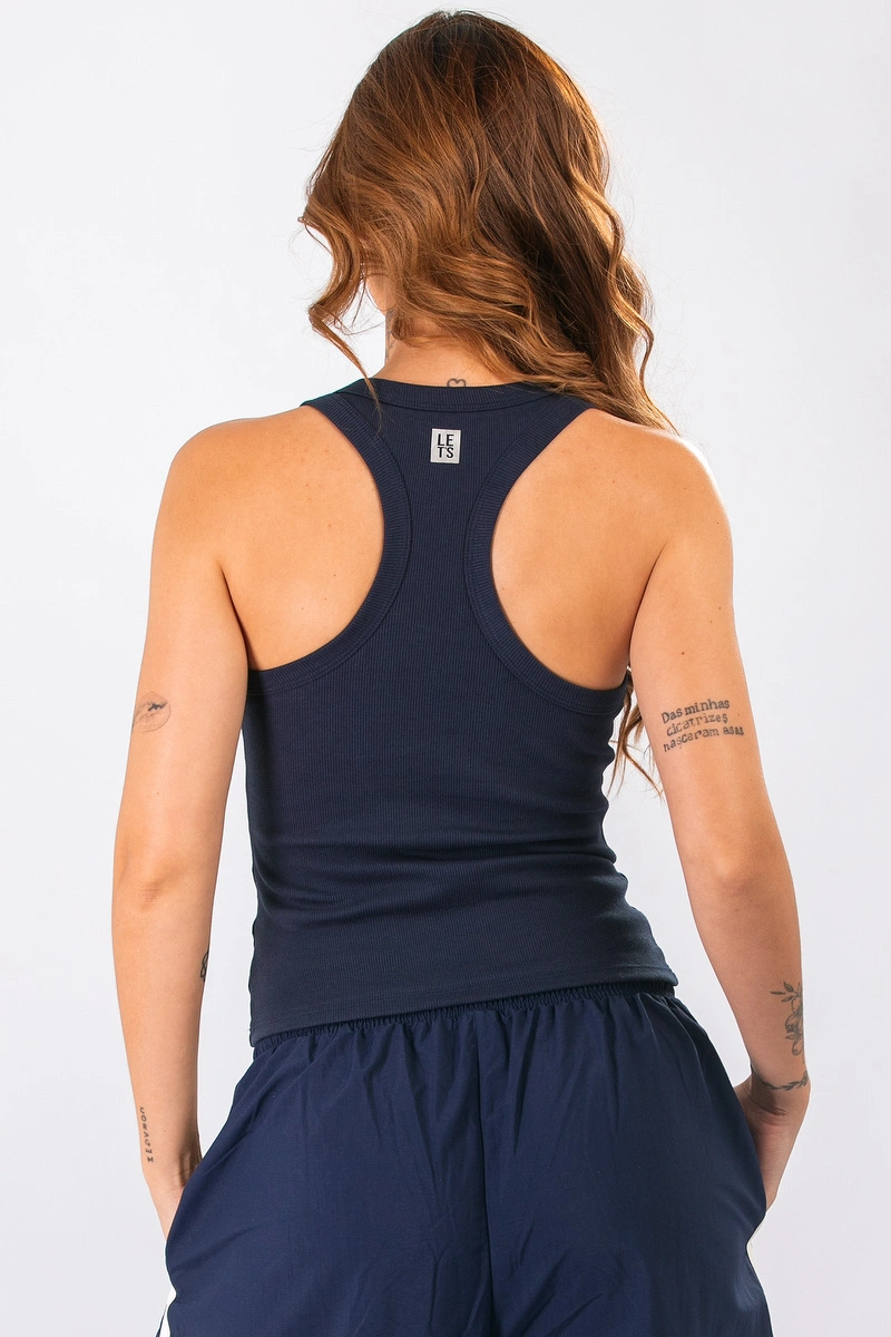 Lets Gym - Regata Rib Basic Navy Blue - 3247NB