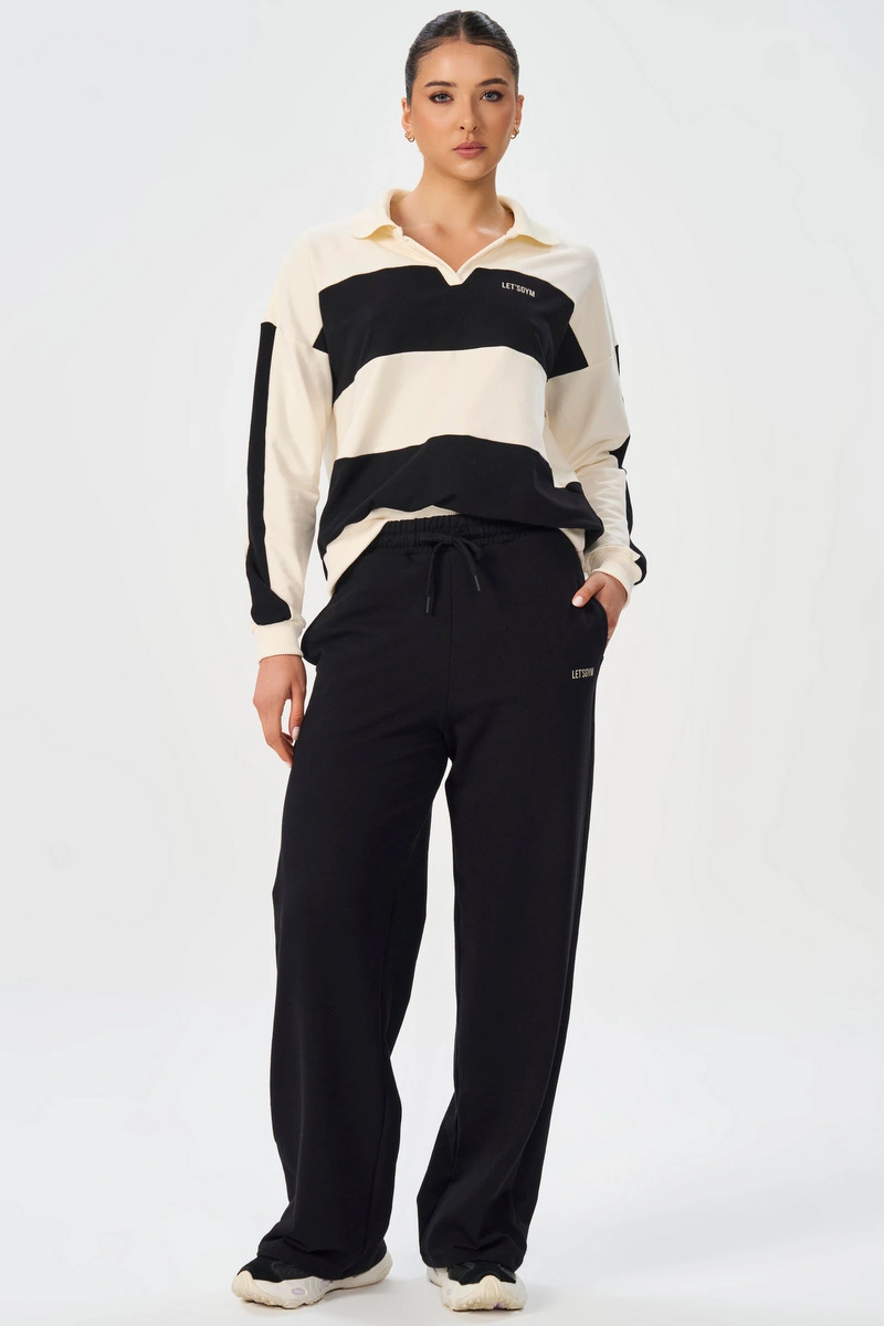 Lets Gym - Urban Ease Black Wide-Leg Pants - 3263PT