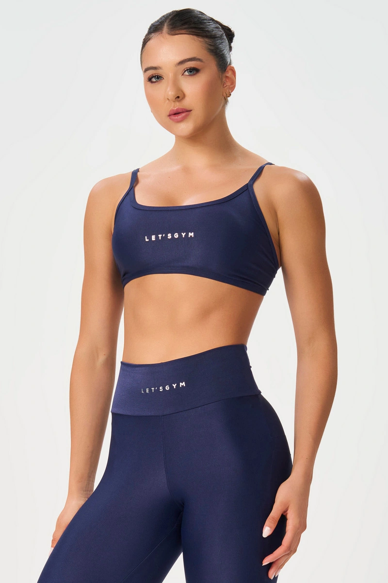 Lets Gym - Top New Minimal Glow Navy Blue - 3283NB