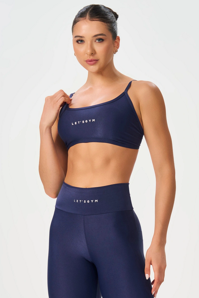 Lets Gym - Top New Minimal Glow Navy Blue - 3283NB
