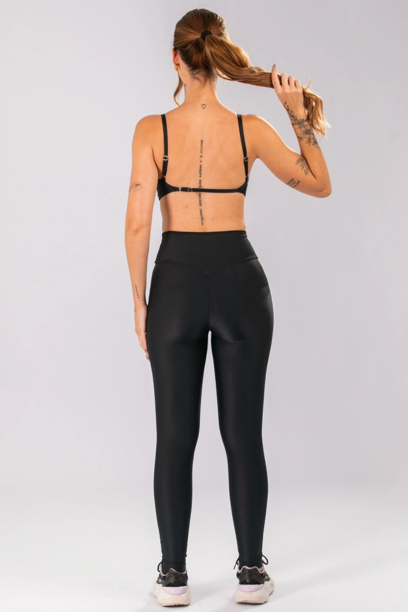 Lets Gym - Top New Minimal Glow Black - 3283PT