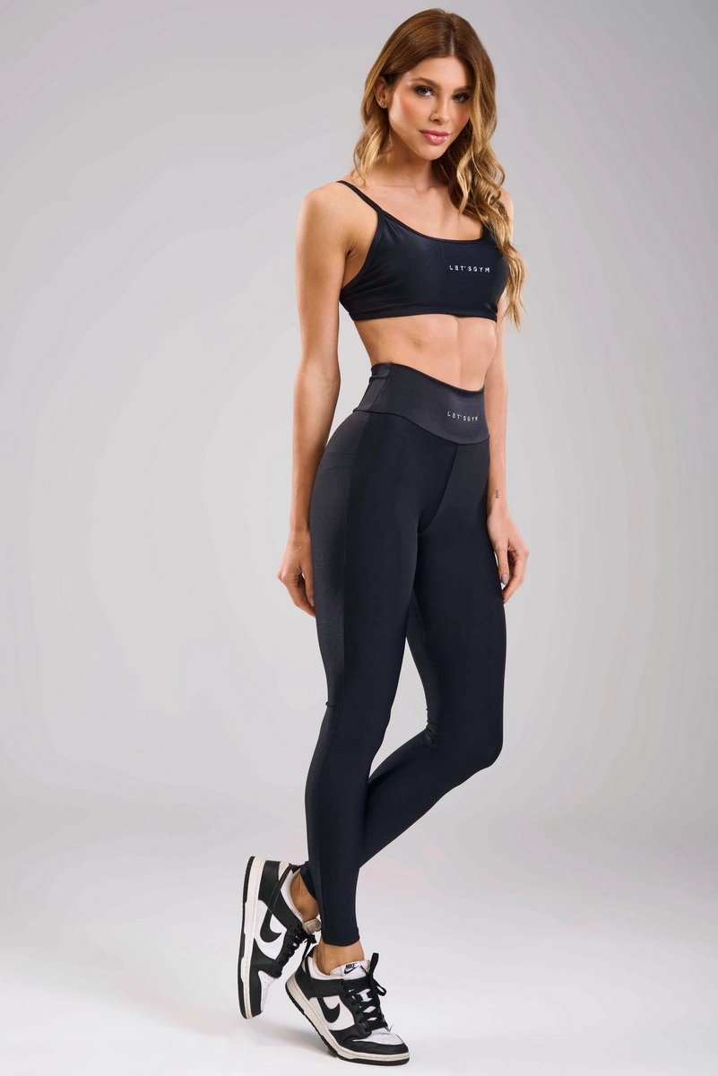 Lets Gym - Top New Minimal Glow Black - 3283PT