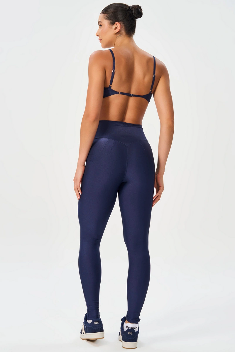 Lets Gym - New Minimal Glow Navy Blue Legging - 3284NB
