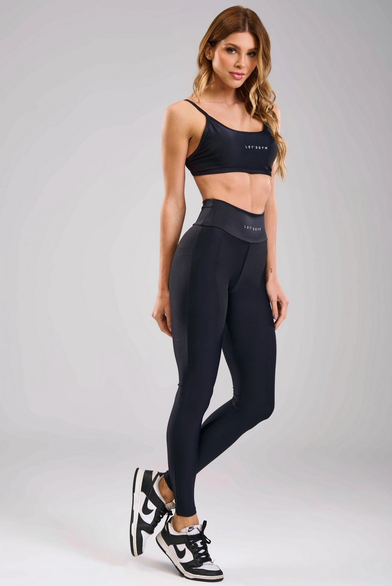 Lets Gym - New Minimal Glow Black Legging - 3284PT