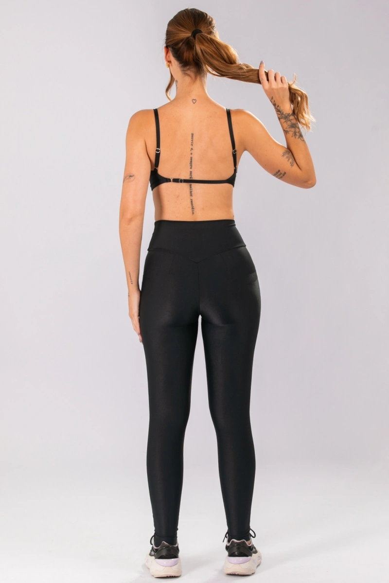 Lets Gym - New Minimal Glow Black Legging - 3284PT