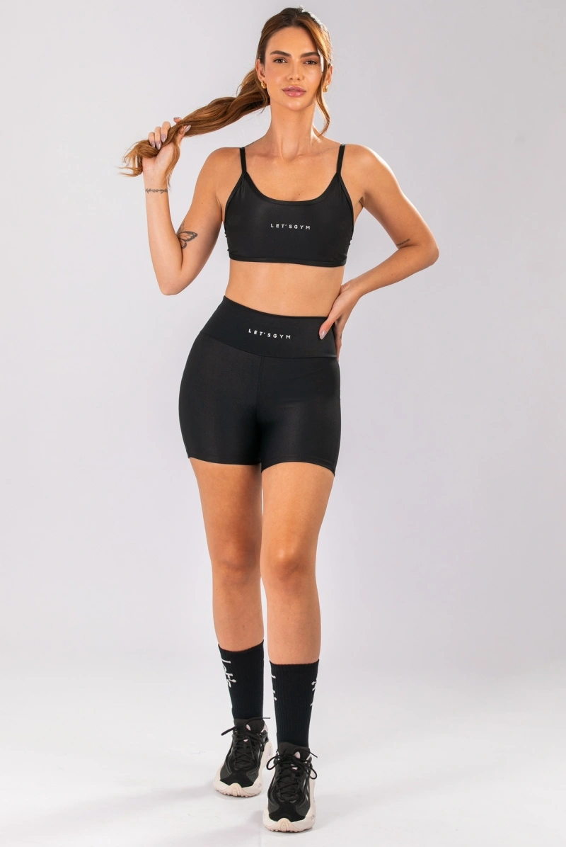 Lets Gym - Short New Minimal Glow Preto - 3285PT