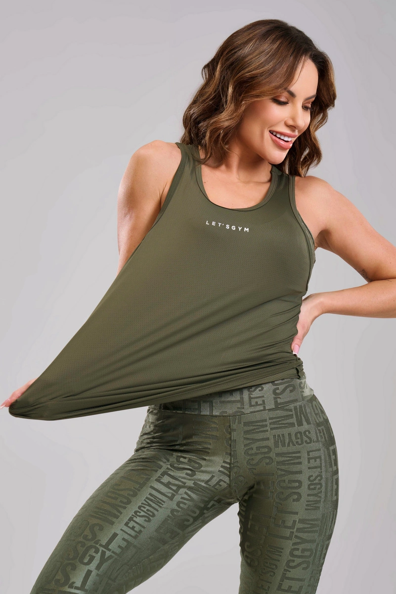 Lets Gym - Tank Shirt New Modern Move Forest - 3286FST