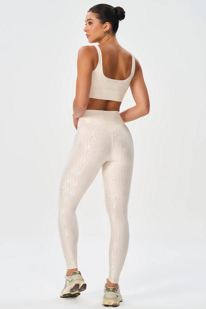 Lets Gym - Legging Velvet Line Off White - 3293OFW