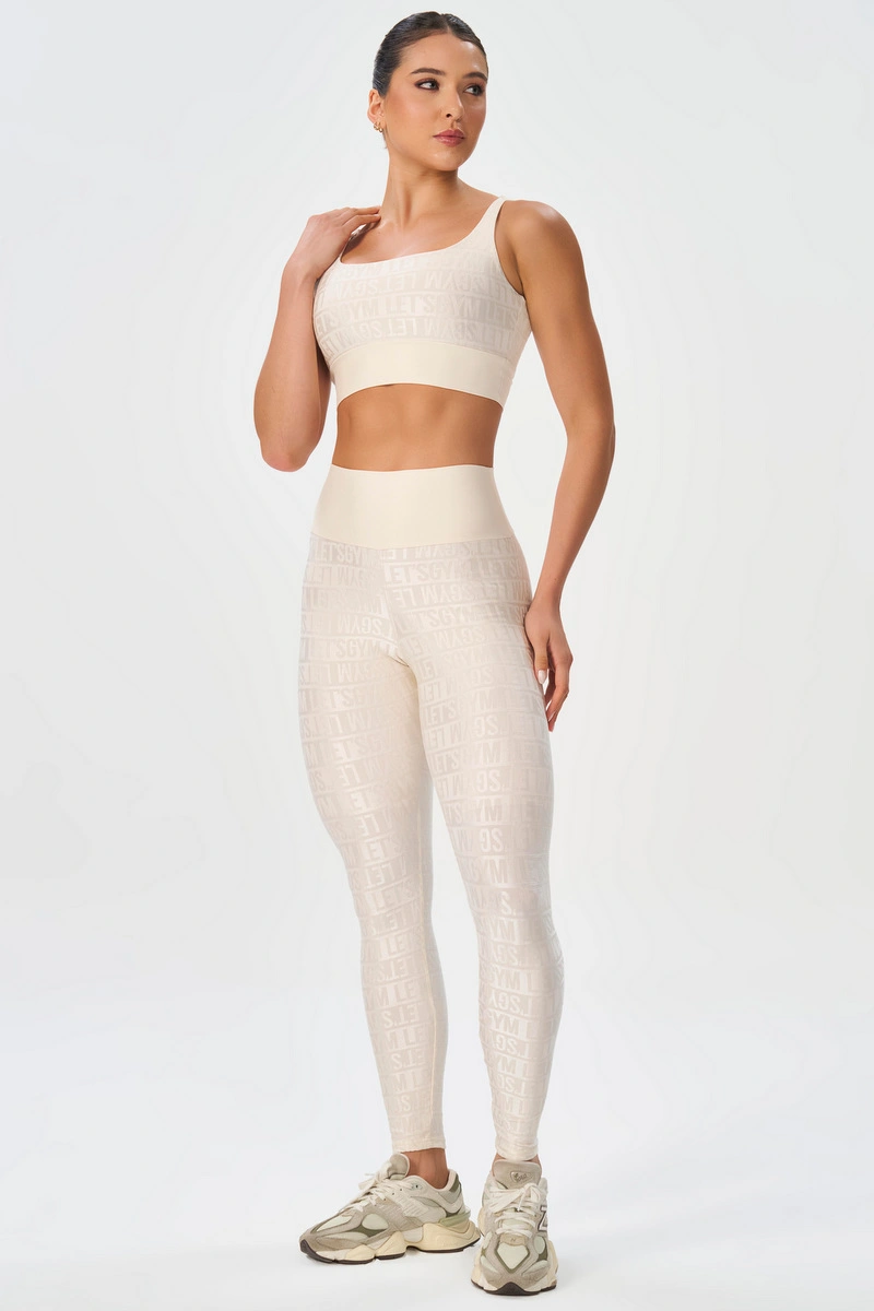 Lets Gym - Legging Velvet Line Off White - 3293OFW