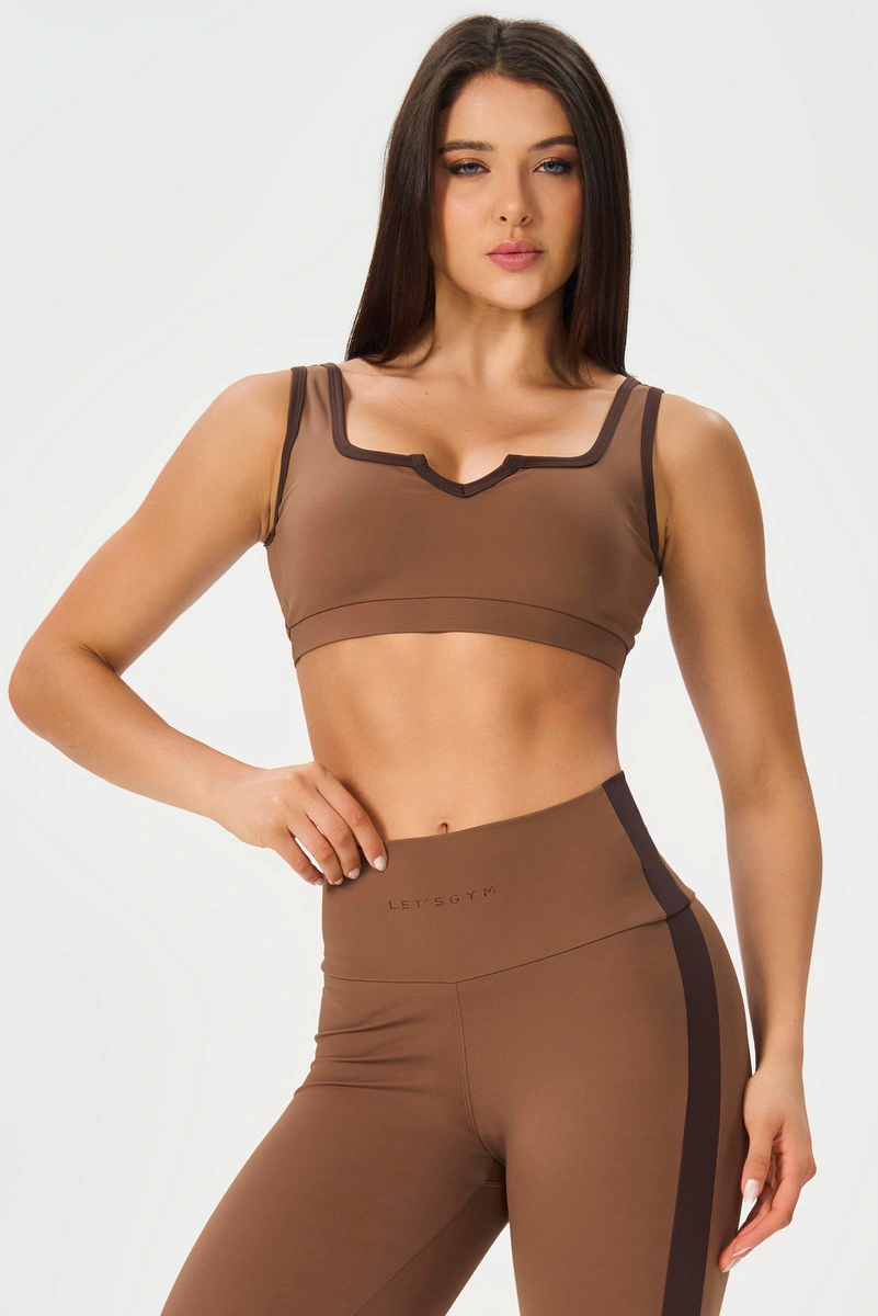Lets Gym - Top Deep Form Marrom - 3297MR