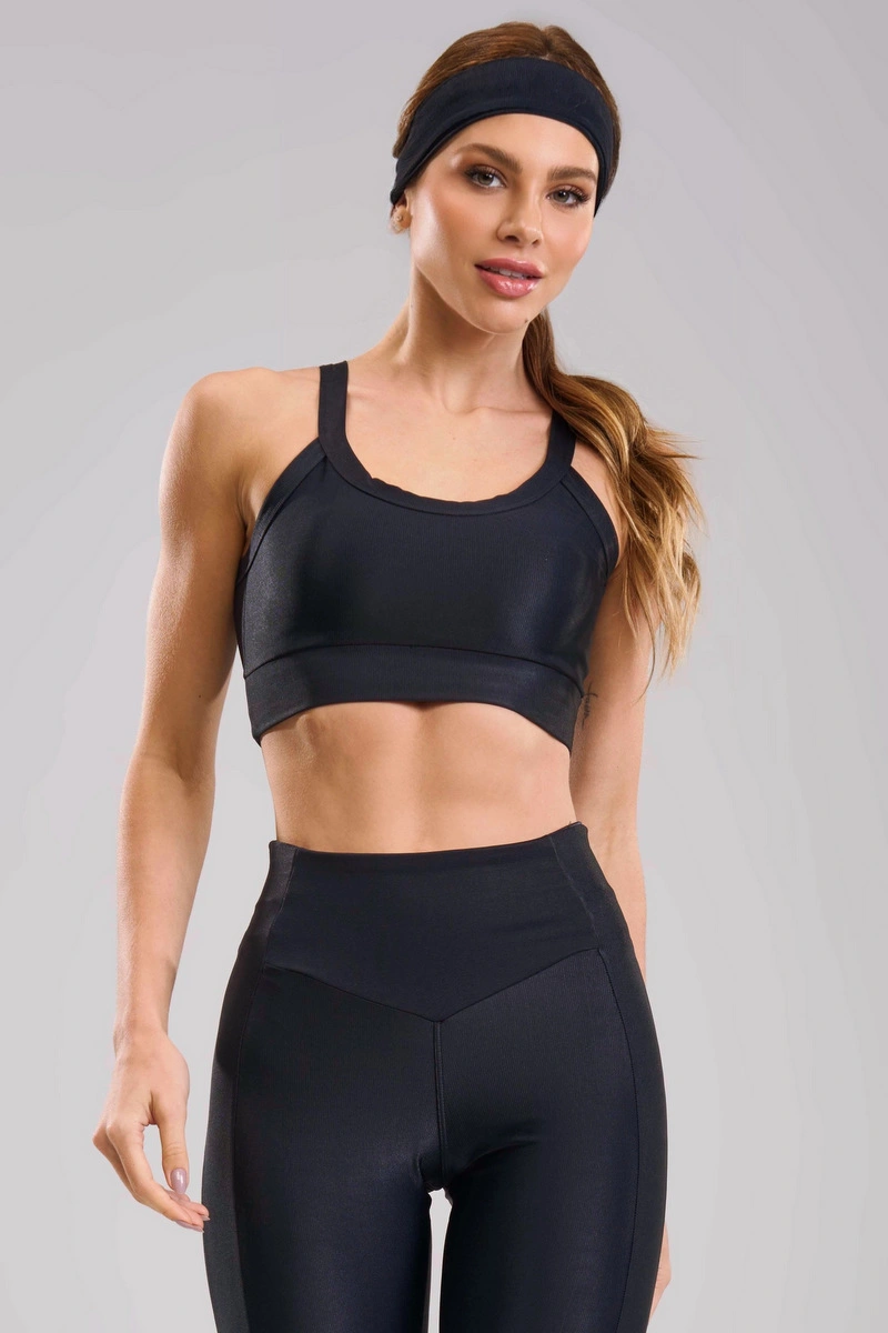 Lets Gym - Top New Bright Black - 3313PT
