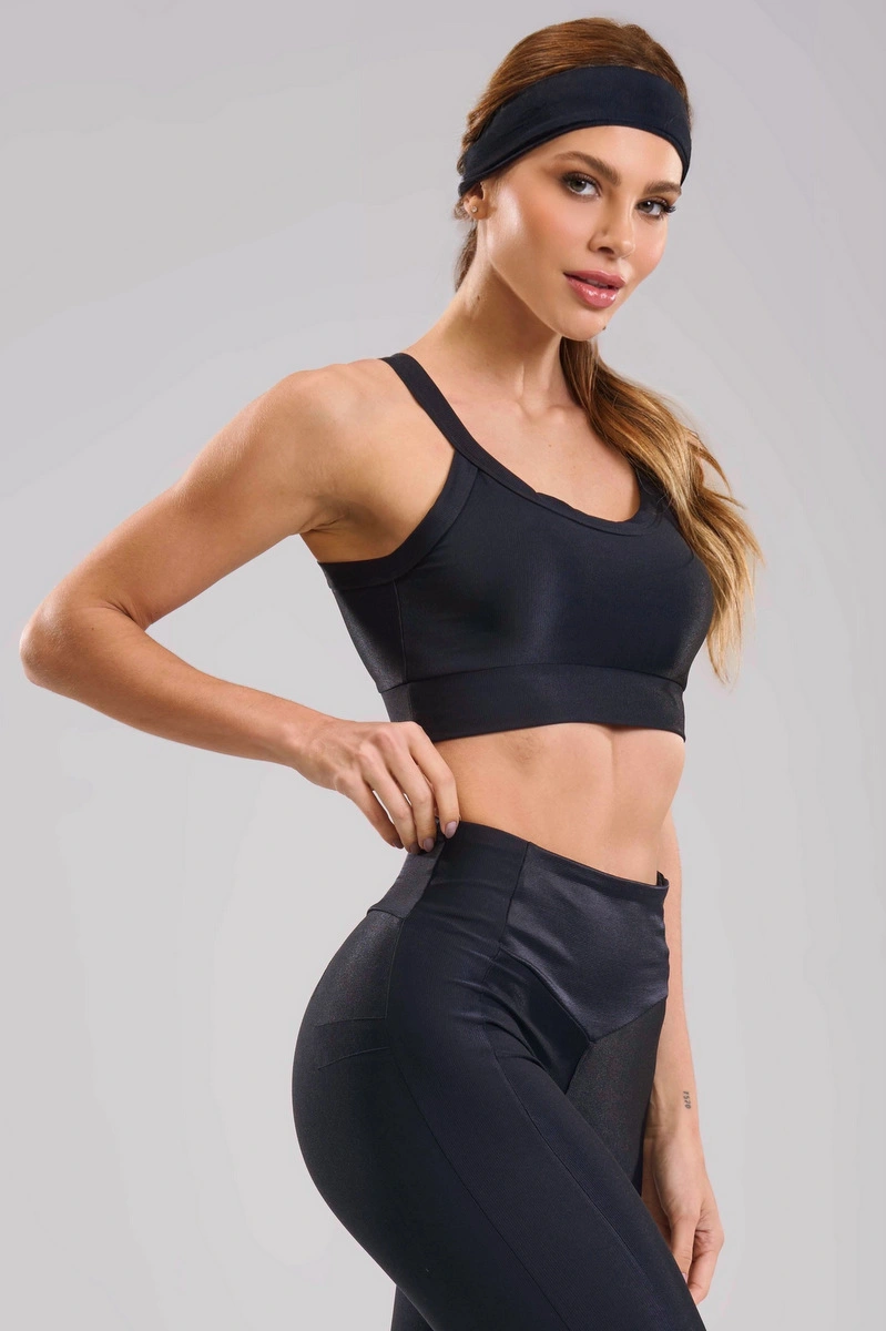 Lets Gym - Top New Bright Black - 3313PT