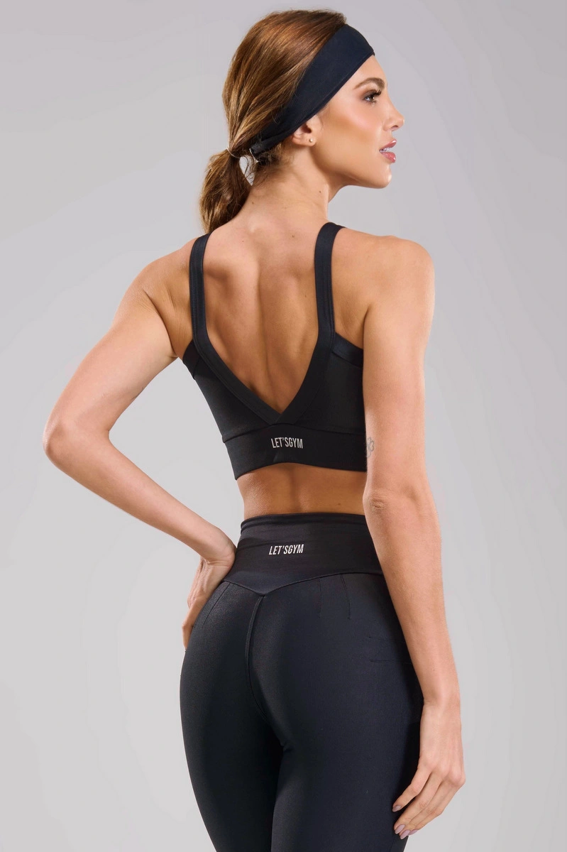 Lets Gym - Top New Bright Black - 3313PT