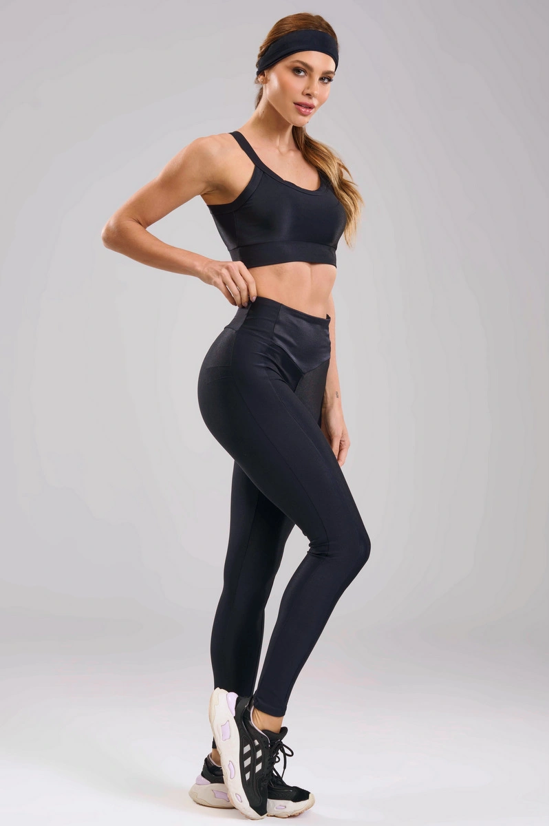 Lets Gym - Top New Bright Black - 3313PT